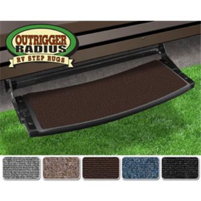 Picture of Prest-o-Fit Outrigger (R) Chocolate Brown 22" Radius Entry Step Rug 20375 04-0290                                            