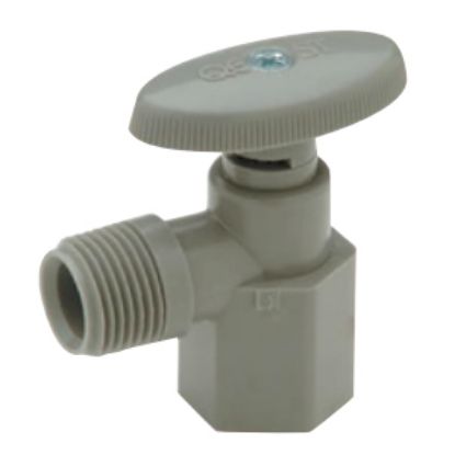 Picture of QEST Qicktite (R) 1/2" FPT x 1/2" MPT Acetal Angle Stop Valve  10-3551                                                       