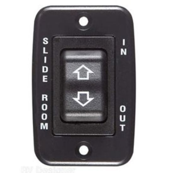 Picture of RV Designer  1-Piece Black 20A 5-Pin Rocker Slide Out Switch S141 19-2496                                                    