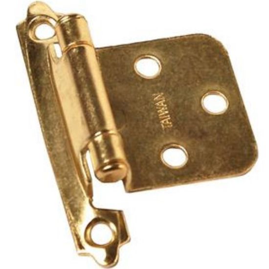 Picture of RV Designer  Brass Self Closing Flush Mount Hinge H237 20-1759                                                               