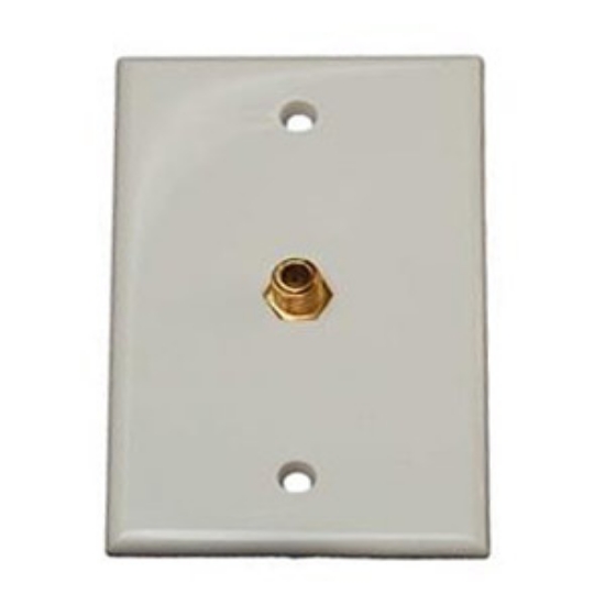 Picture of RV Designer  White Single Cable TV Plate T141 24-0619                                                                        