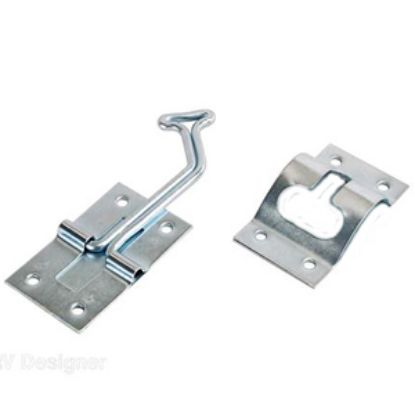 Picture of RV Designer  Zinc Finish Metal 45 deg T-Style Entry Door Holder E271 20-0128                                                 