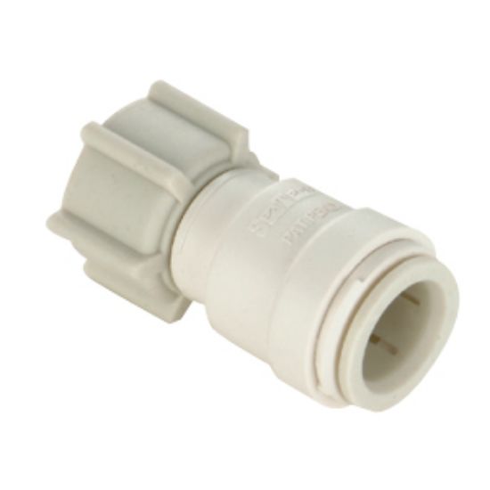 Picture of Sea Tech 35 Series 3/8" Female QC Copper Tube x 1/2" FNPS Swivel Nut Off-White Polysulfone Fres 013510-0808 10-8165          