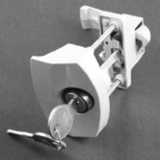 Picture of Strybuc  White Screen Door Latch For Bathroom Doors 17-21KA 20-0321                                                          