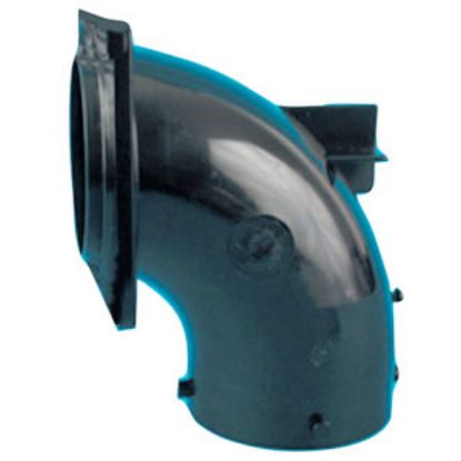 Picture of Valterra  90Deg Elbow w/3" Bayonet Plastic Waste Valve Fitting w/ Flange T1035 69-9999                                       