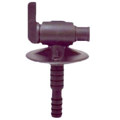 Picture of Valterra  Black Plastic 3/8" & 1/2" Barb Fresh Water Tank Drain Valve w/Flange A01-2025BKVP 10-9132                          