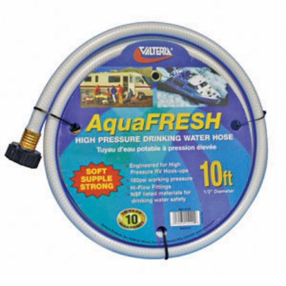 Picture of Valterra Aqua Fresh White 1/2"x10' Fresh Water Hose w/Gripper W01-5120 11-0039                                               