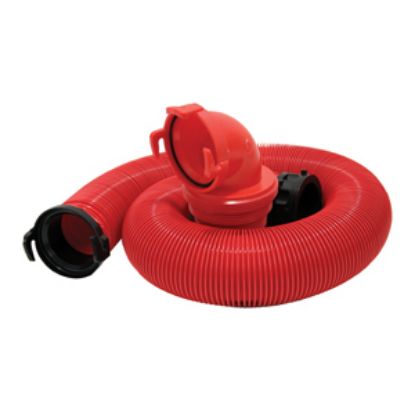 Picture of Valterra EZ Coupler Red 10' 18 Mil Vinyl Sewer Hose D04-0114 11-0287                                                         