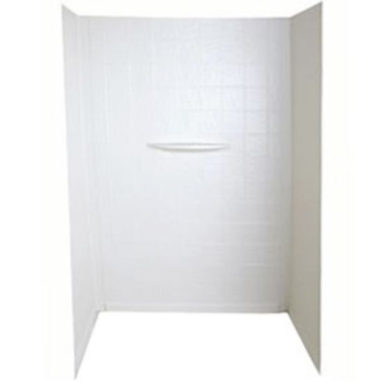 Picture of Better Bath  1-Piece White 24"L x 36"W x 62"H Shower Surround 210307 10-5743                                                 