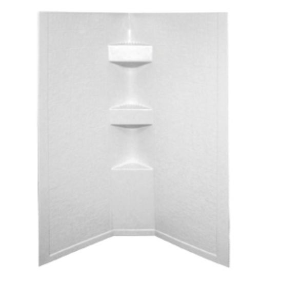 Picture of Better Bath  1-Piece White 34"L x 34"W x 68"H Neo Angle Shower Surround 306205 10-5728                                       