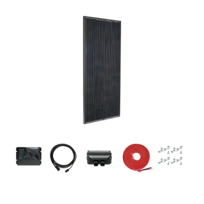 Picture of Zamp Solar Legacy Black 190 Watt Solar Panel Cinder 40 Deluxe Kit