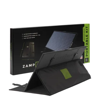 Picture of Zamp Solar OBSIDIAN SERIES 100 Watt Portable Kit - 2006+ Winnebago Solar Ready