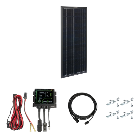 Picture of Zamp Solar Side By Side OBSIDIAN Series 45 Watt Battery Maintainer Kit