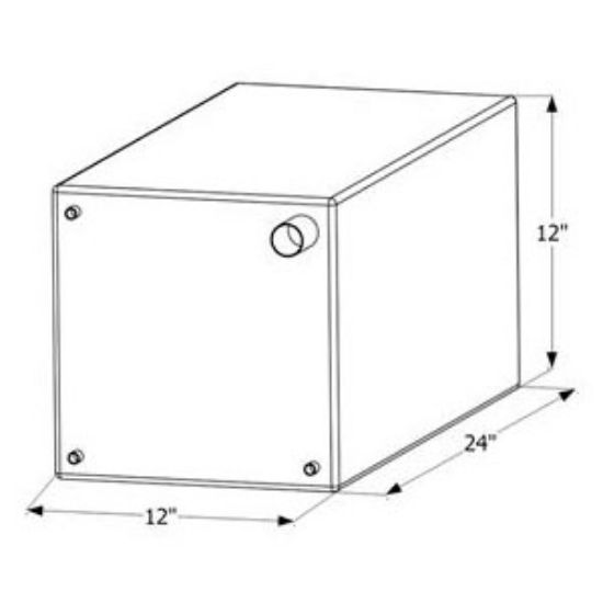 Picture of ICON  24" x 12" x 12" 15 Gal Fresh Water Tank w/ Fittings 12471 10-1631                                                      