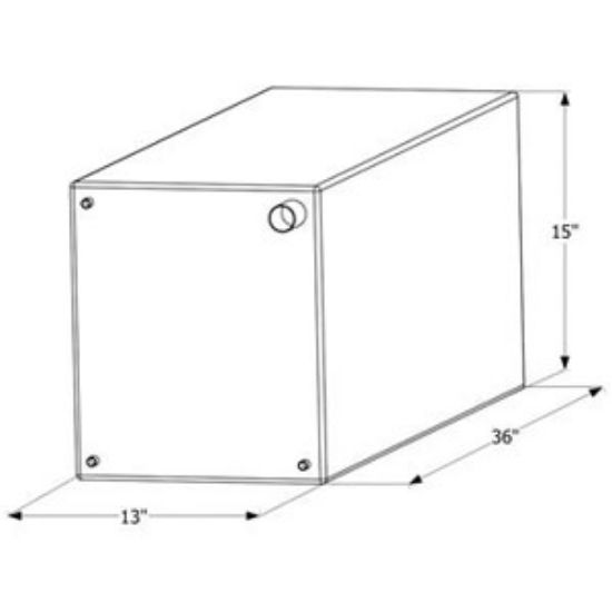 Picture of ICON  36" x 15" x 13" 30 Gal Fresh Water Tank w/ Fittings 12463 10-1609                                                      