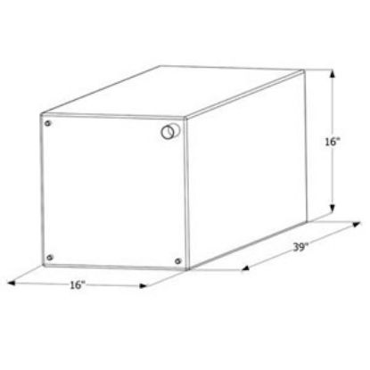 Picture of ICON  39" x 16" x 16" 40 Gal Fresh Water Tank w/ Fittings 12461 10-1605                                                      