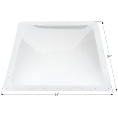 Picture of Icon  4"H Bubble Dome Square Clear PC Skylight w/34" X 34" Flange 01862 22-0023                                              