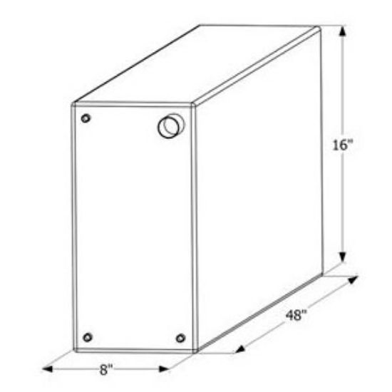 Picture of ICON  48" x 16" x 8" 25 Gal Fresh Water Tank w/ Fittings 12469 10-1623                                                       