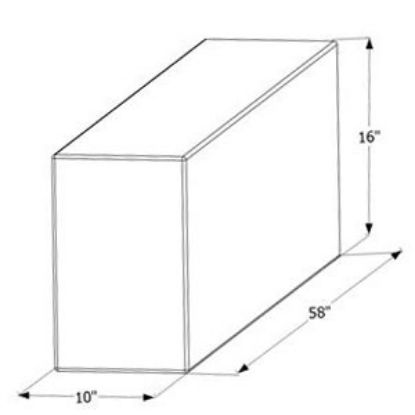 Picture of ICON  58" x 16" x 10" 38 Gal Fresh Water Tank 12457 10-1601                                                                  