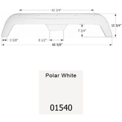 Picture of Icon  Polar White Tandem Axle Fender Skirt For Fleetwood Brands 01540 15-1622                                                