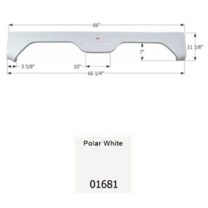 Picture of Icon  Polar White Tandem Axle Fender Skirt For Gulfstream Brands 01681 15-0529                                               