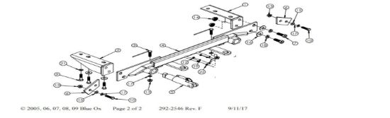 Picture of Blue Ox BX1117 Baseplate Fits 1996-1998 Jeep Grand Cherokee