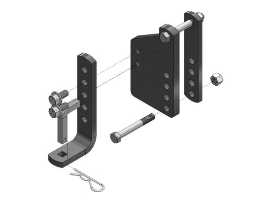 Picture of TrackPro Weight Distribution L.H. (Drivers Side) Bracket, Replacement BXW4073